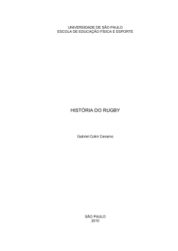 HIST&Oacute;RIA DO RUGBY