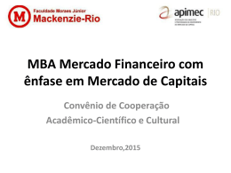 MBA Mercado Financeiro com ênfase em Mercado de