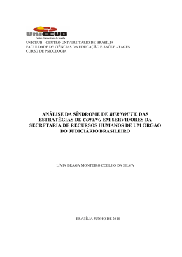 ANÁLISE DA SÍNDROME DE BURNOUT E DAS