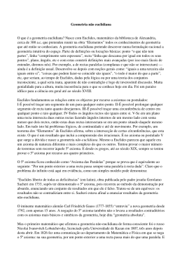 Geometria N&atilde;o Euclidiana