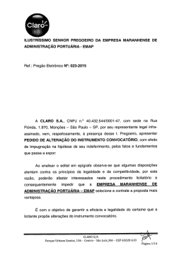 impugna&ccedil;&atilde;o claro