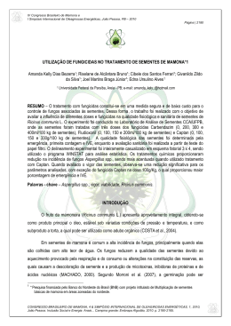 UTILIZA&Ccedil;&Atilde;O DE FUNGICIDAS NO TRATAMENTO DE SEMENTES