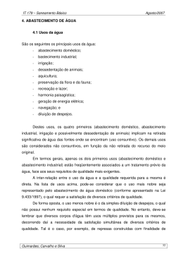 abastecimento dom&eacute;stico