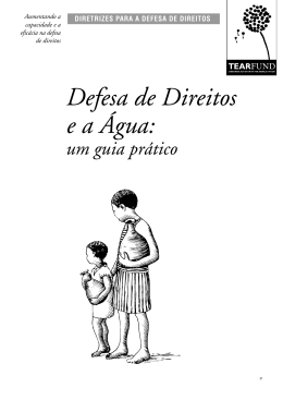 Defesa de Direitos e a &Aacute;gua: