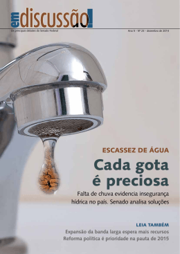 Revista Em Discuss&atilde;o | n&ordm; 23 | Escassez de &aacute;gua
