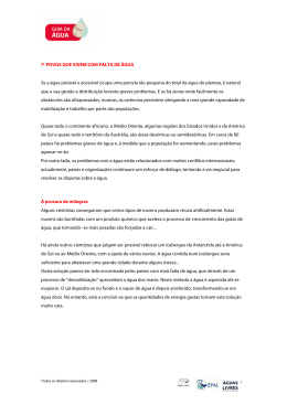 POVOS QUE VIVEM COM FALTA DE &Aacute;GUA Se a &aacute;gua pot&aacute;vel e