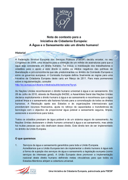 Nota de contexto para a Iniciativa de Cidadania