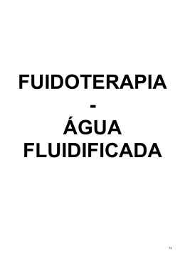 Fluidoterapia - Água Fluidificada