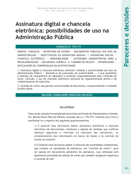 Assinatura digital e chancela eletrônica