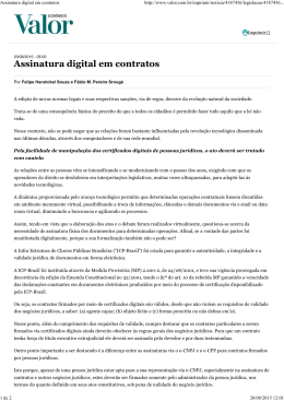 Assinatura digital em contratos