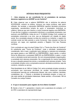 D&Uacute;VIDAS MAIS FREQUENTES - sescon-sp