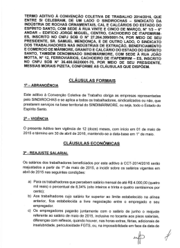 2014 - 2016 - CCT - Termo Aditivo