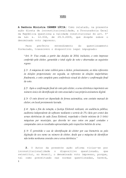 &iacute;ntegra do voto - Supremo Tribunal Federal