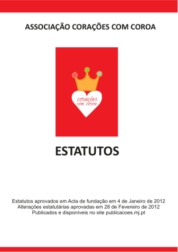 Estatuto da Associa&ccedil;&atilde;o
