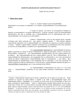 responsabilidade do administrador p&uacute;blico