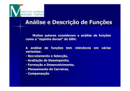 An&aacute;lise e Descri&ccedil;&atilde;o de Fun&ccedil;&otilde;es
