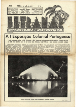 A 1 Exposi&ccedil;&atilde;o Colonial Portuguesa
