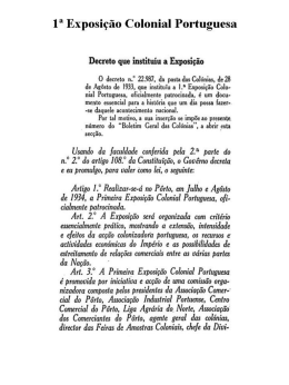 la Exposição Colonial Portuguesa
