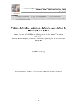 Vis&otilde;es do Gabinete de Urbaniza&ccedil;&atilde;o Colonial no per&iacute;odo