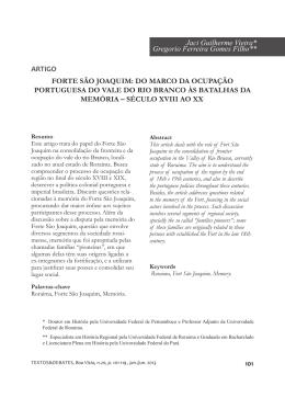 forte s&atilde;o joaquim - Portal de Revistas da UFRR