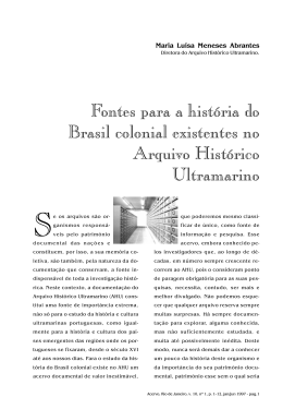 Fontes para a história do Brasil colonial existentes no Arquivo