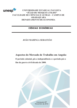 Aspectos do Mercado de Trabalho em Angola: