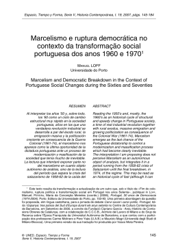 Marcelismo e ruptura democr&aacute;tica no contexto - e-Spacio