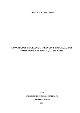 concepções de criança, infância e educação dos