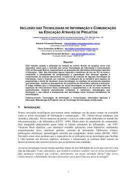 inclusão das tecnologias de informação e comunicação