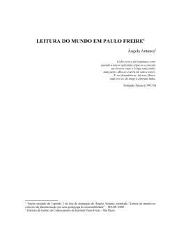 Leitura do Mundo em Paulo Freire