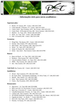 Guia para os novos acad&ecirc;micos