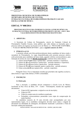 Edital 008-2014 - Prefeitura Municipal de Florianópolis