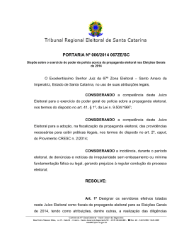 Santo Amaro da Imperatriz - Tribunal Regional Eleitoral de Santa