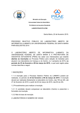 edital de sele&ccedil;&atilde;o