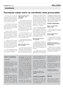 Farm&aacute;cias est&atilde;o entre os conv&ecirc;nios mais procurados