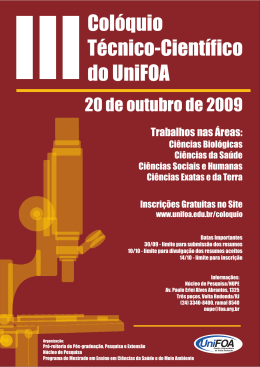 III Colóquio Técnico-Científico do UniFOA