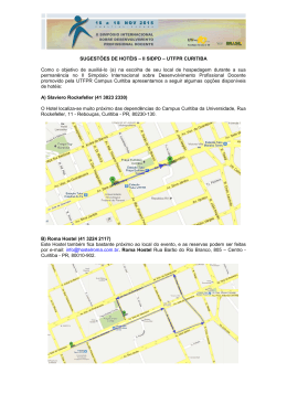 sugestões de hotéis ii sidpd 2015