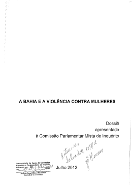 A BAHIA E A VIOL&Ecirc;NCIA CONTRA MULHERES