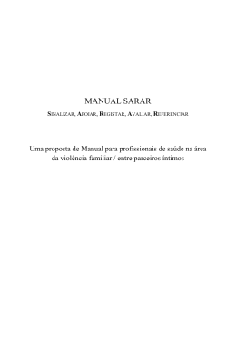 Manual SARAR - Universidade do Minho