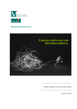 FAM&Iacute;LIAS COM FILHOS COM DEFICI&Ecirc;NCIA MENTAL