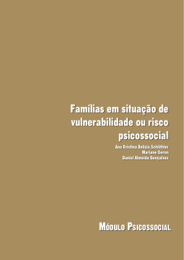Famílias em situação de vulnerabilidade ou risco psicossocial