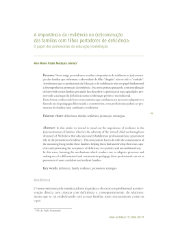 A importância da resiliência na (re)construção das famílias com