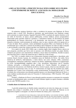 a relação entre a percepção das mães sobre seus filhos com