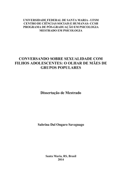 conversando sobre sexualidade com filhos adolescentes