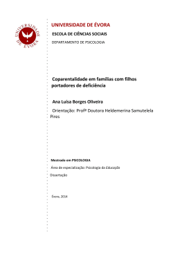 Coparentalidade em famílias com filhos portadores de deficiência