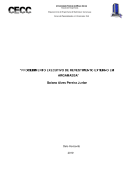 "PROCEDIMENTO EXECUTIVO DE REVESTIMENTO EXTERNO