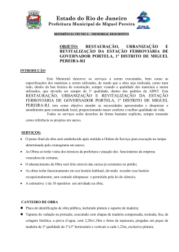 ANEXO I - Projeto Básico Governador Portela