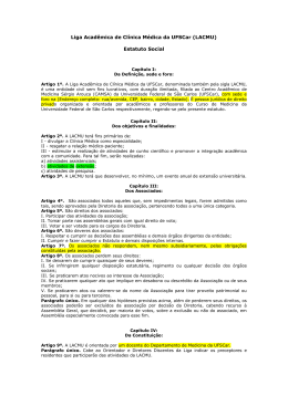 Liga Acadêmica de Clínica Médica da UFSCar (LACMU) Estatuto
