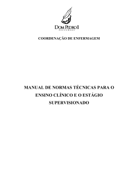 manual de normas técnicas para o ensino clínico e o estágio