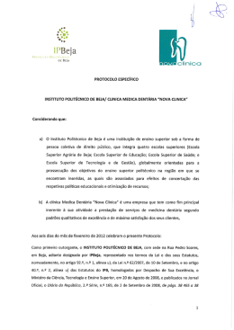 NOVA CLINICA - Instituto Politécnico de Beja